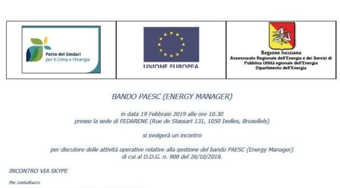 Regione Sicilia: tutti i dettagli del Bando PAESC Energy Manager