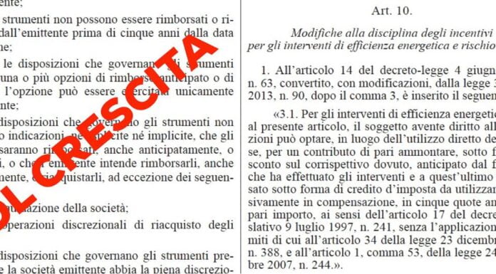 Efficenza Energetica e detrazioni: le conseguenze del nuovo DL Crescita
