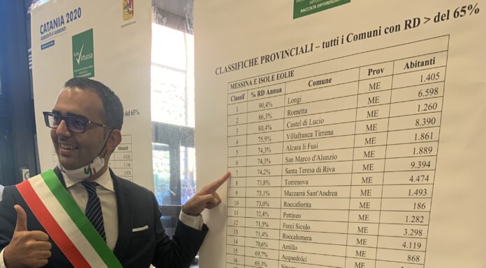 Differenziata Sicilia, il sindaco di S. Teresa di Riva: “Servono gli impianti”