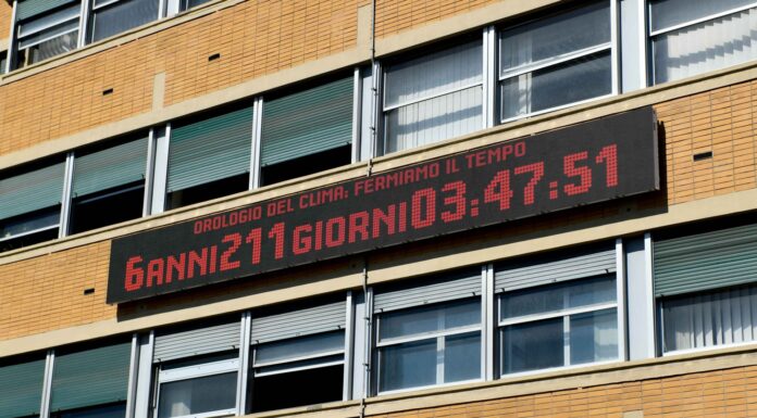 Inaugurato a Roma l’orologio del clima: 7 anni per cambiare il mondo