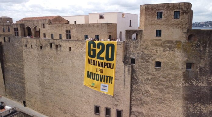 La protesta di Legambiente al G20: “Italia pagherà la corsa al gas”